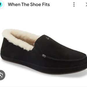 Olukai  Black Suede Loafers